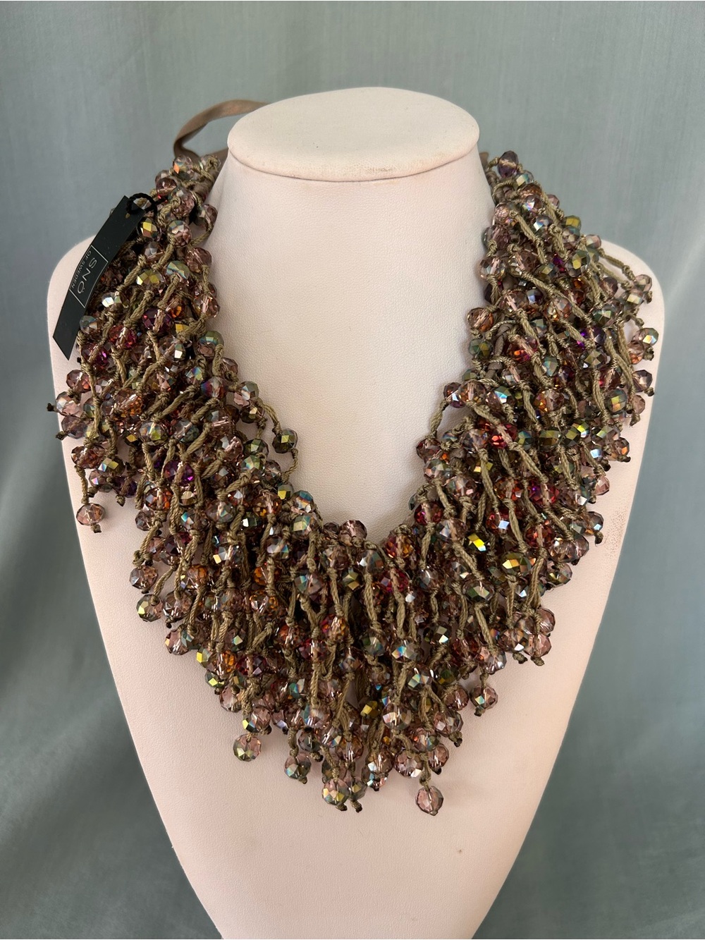 Multistrand Beaded Statement Necklace by Sno of Sweden BNWT
